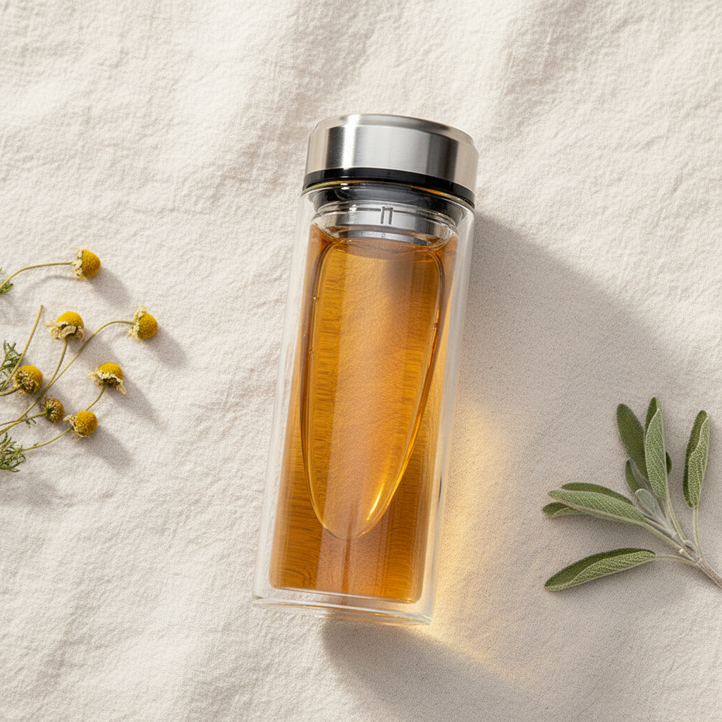 Double Wall Glass Travel Tea Mug – ACULORA Style